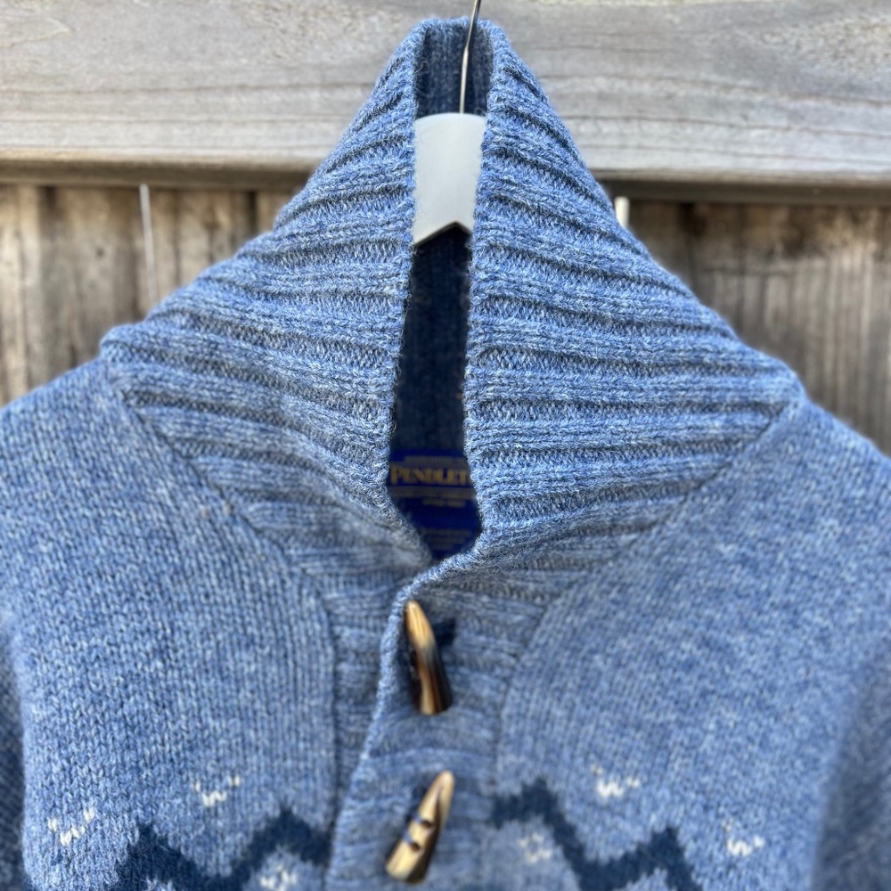 Pendleton 100% Shetland Wool Pullover Sweater - S… - image 5